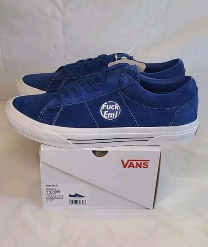Supreme × Vans Sid 2024 BLUE | Mens Size 12 | "Fuck Em!" NIB Ships FAST! 🔥