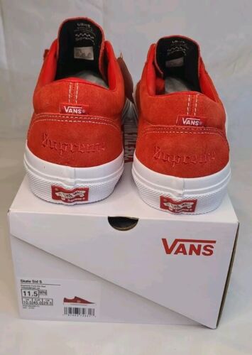 Supreme × Vans Sid 2024 RED | Mens Size 11.5 | "Fuck Em!" NIB Ships FAST! 🔥