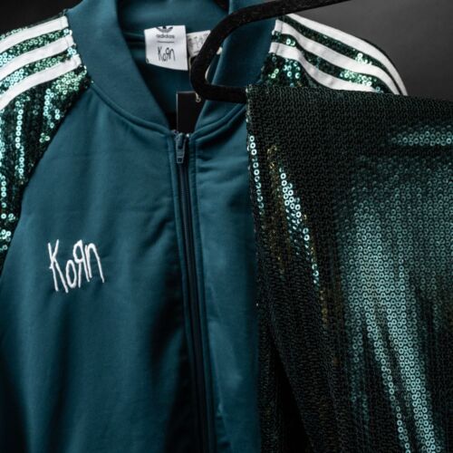 Adidas x Korn Green Sequin Jacket And Pants SET | Size LARGE | Only 900 Made!!