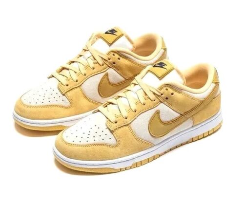 W Nike Dunk Low LX Gold Suede Mens Size 11.5 /Womens 13 Extended Size A+ QUALITY