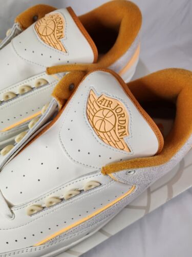 Air Jordan 2 Retro Low Melon Tint Mens Size 12 Brand New Off-White Orange Cream