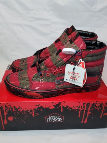 Vans Sk8-Hi x Nightmare On Elm Street Freddy Krueger House Of Terror MENS SZ 12
