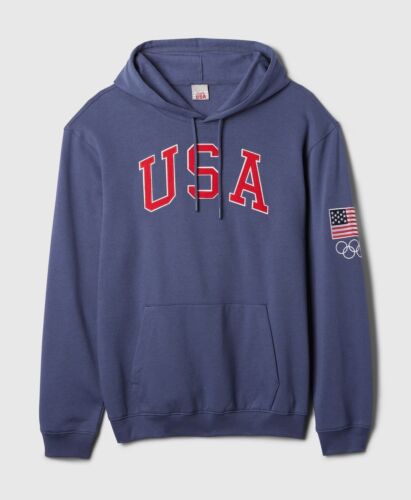 Gap x Team USA Olympic Hoodie | Size MEDIUM | Washed Navy NWT 2024 Relaxed Fit🔥