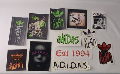 Korn x Adidas Sticker Pack From Every Collab - 12 Stickers - Super RARE! 🔥