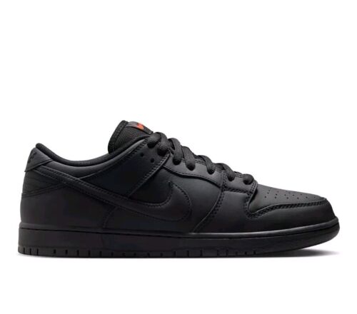 Nike SB Dunk Low Pro ISO Triple Black | Mens Sz 12 | Orange Label Skate Shoes 🔥