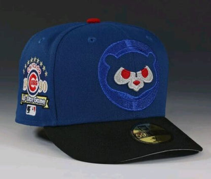 7 3/8 - CHICAGO CUBS 1990 ALL-STAR GAME THE ELEMENTAL CUB NEW ERA FITTED CAP