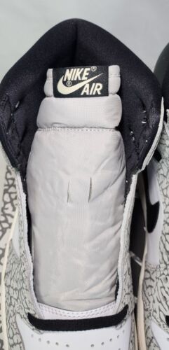 Air Jordan 1 Retro High OG White Cement Mens Size 12 Black White Grey Xtra Laces