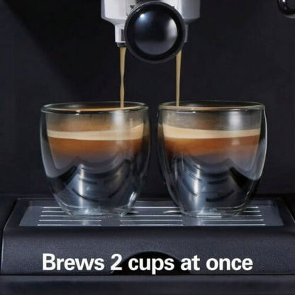 Hamilton Beach Espresso Machine 2-Cup + 15-Bar Pump+ Steam Control+ Milk Frother