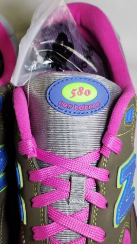 New Balance x Stray Rats 580 MENS SIZE 12 Dark Moss Cosmic Grape Pink Blue