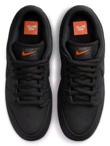 Nike SB Dunk Low Pro ISO Triple Black | Mens Sz 12 | Orange Label Skate Shoes 🔥