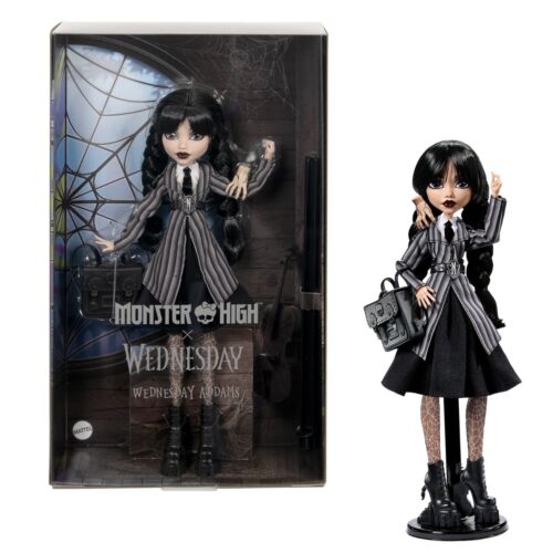 Monster High x Wednesday Addams Family Doll | Mattel Nevermore Uniform + THING🔥