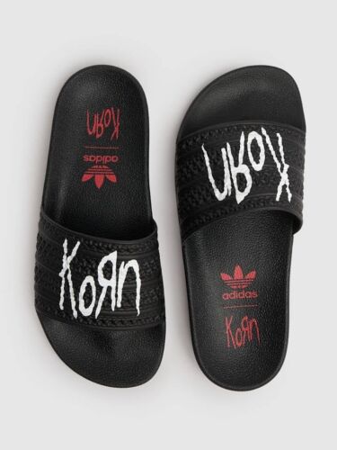 Adidas x Korn Adilette Slides | Mens Size 11 | Stickers Guitar Pick & Box!