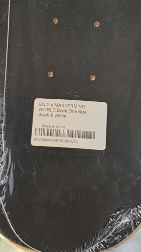 Mastermind World x END Black Skull Limited Edition Skateboard Deck Black & White