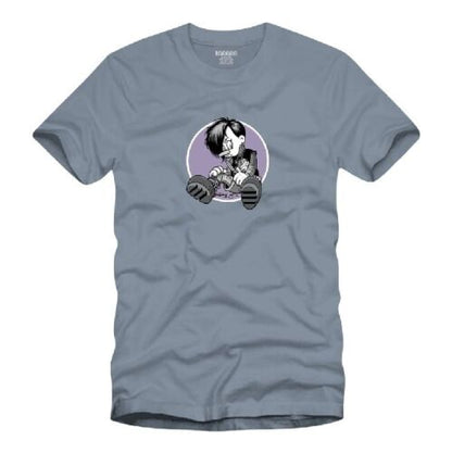 Strangelove Emo Goth Puppet Mens Size LARGE T-Shirt Stone Grey NEW! + 2 Stickers