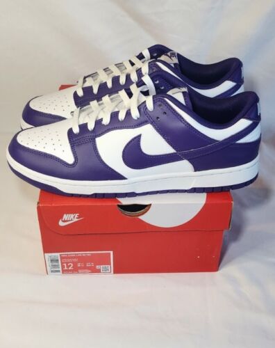Nike Dunk Low Retro "Court Purple" | Mens Size 12 | White Purple Leather NEW