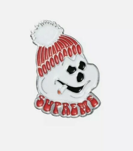 SUPREME/ SNOWMAN PIN/ RED/ FW21 WEEK 17 (IN HAND) AUTHENTIC BRAND NEW