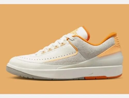 Air Jordan 2 Retro Low Melon Tint Mens Size 12 Brand New Off-White Orange Cream