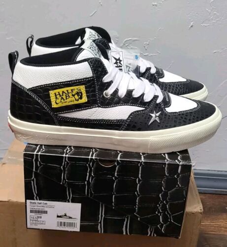 Vans x Carpet Company Skate Half Cab | Mens 10.5 | Black Croc Embossed Leather