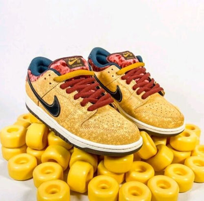 Nike SB Dunk Low City Of Cinema  | Mens Sz 12 | Celestial Gold Red Navy Black NEW*