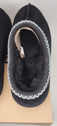 UGG Tasman Slipper | Mens 5 / Womens Size 6 | Black Soft Suede NEW In Box J5