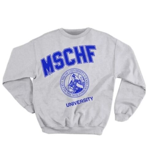 MSCHF University College Sweatshirt Crew GREY Men Size Large SOLD OUT Super Rare