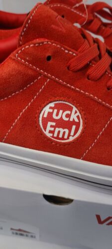Supreme × Vans Sid 2024 RED | Mens Size 11.5 | "Fuck Em!" NIB Ships FAST! 🔥