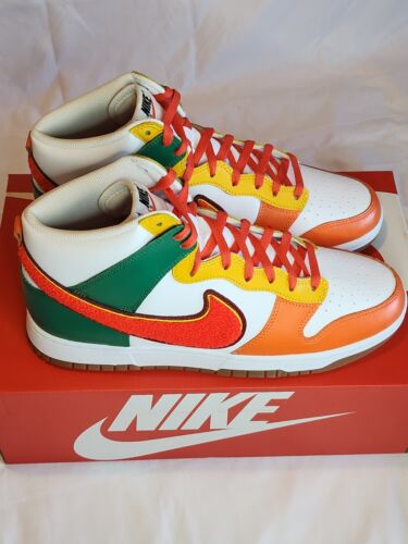 Nike Dunk High Retro University 7-11 Habanero Red Mens Size 12 Brand New
