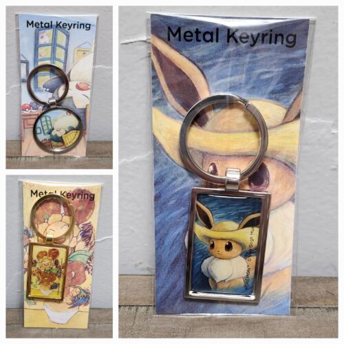 Pokémon x Van Gogh Museum Keychain Set Of 3 | Eevee, Snorlax, & Sunflora | NEW!