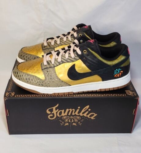 Nike Dunk Low PRM | Womens Sz 13.5 / Mens 12 | Dia De Muertos Familia Pink Gold