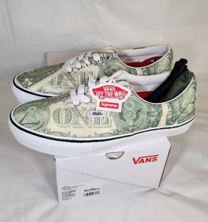 Supreme x Vans Dollar Bill Green "Skate Era" Mens Size 12 NEW 2023 Sneakers