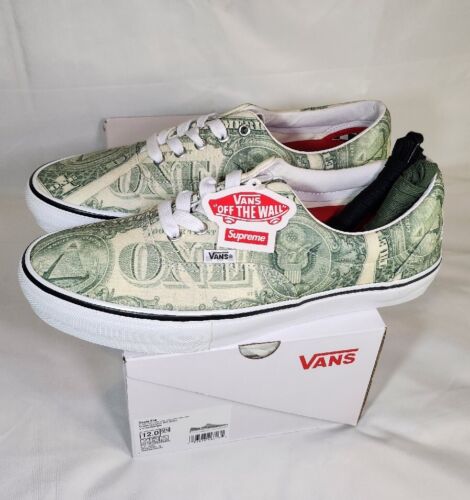 Supreme x Vans Dollar Bill Green "Skate Era" Mens Size 12 NEW 2023 Sneakers