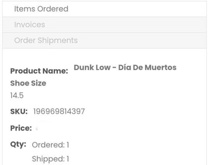 Nike Dunk Low Dia De Muertos | Mens Size 13 / Womens Size 14.5 | Day Of The Dead