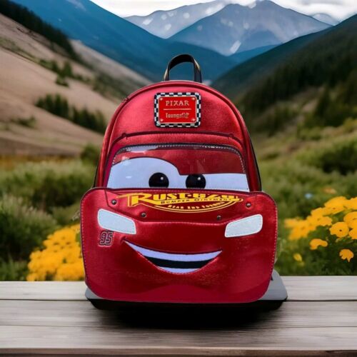 Loungefly Disney Pixar Cars Lightning McQueen Mini Backpack RARE! Ships FAST!!!