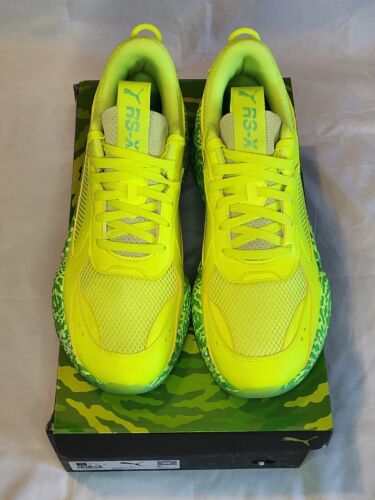 PUMA RS-X x Rick and Morty Safety Yellow Mens Size 12 Brand New W/ OG Box