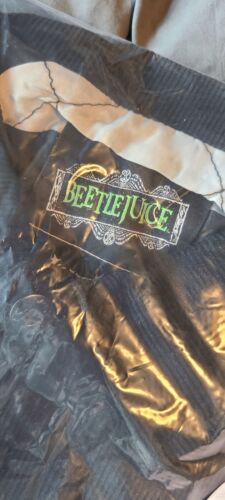 Welcome x Beetlejuice Sandworm Corduroy Black Coach Jacket Satin Lining - LARGE