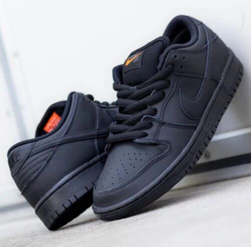 Nike SB Dunk Low Pro ISO Triple Black | Mens Sz 12 | Orange Label Skate Shoes 🔥