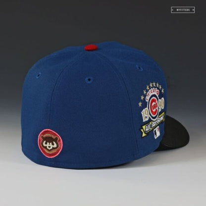 7 3/8 - CHICAGO CUBS 1990 ALL-STAR GAME THE ELEMENTAL CUB NEW ERA FITTED CAP