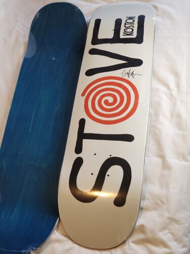 SIGNED Eric Koston STOVE Deck Autographed Skateboard Blue Stain🔥