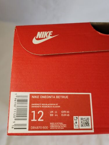 Nike Oneonta Be True University Red White Blue Mens Size 12 Unisex Casual Sandal