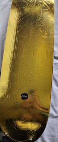 RaRe Primitive Franky Villani Gold Foil Embossed Bat Skateboard Deck New Sealed