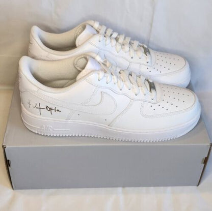 Nike Air Force 1 x Travis Scott Utopia Album -Mens Size 12- Low Top Triple White