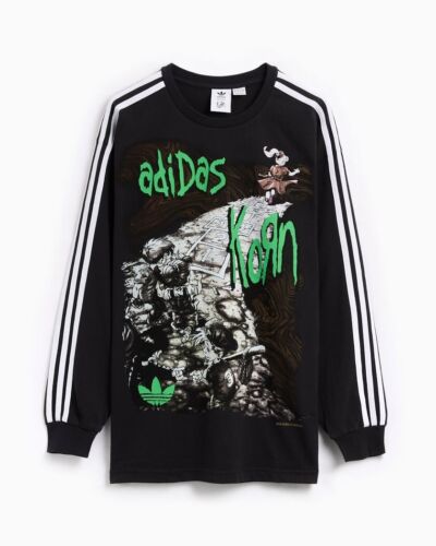 Adidas x Korn Long Sleeve Graphic Shirt | Size MED | Loose Fit Tee FTL 2024 NWT