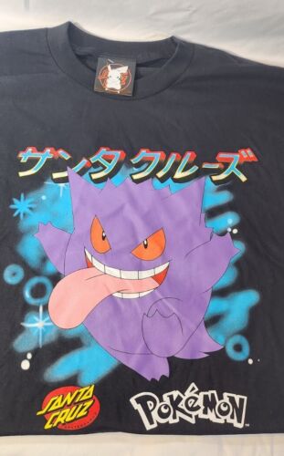 Santa Cruz x Pokémon Ghost Type 3 Gengar T Shirt Mens Size Large Black Blind Bag