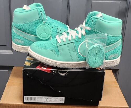 Corporate x Jordan Air Ship PE SP "GOT EM" | Mens Sz 9 | Aqua Green Hairy Suede