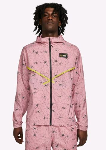 Sz Large - Nike Repel UV D.Y.E. Men's Running Windrunner Jacket | NWT Pink Black