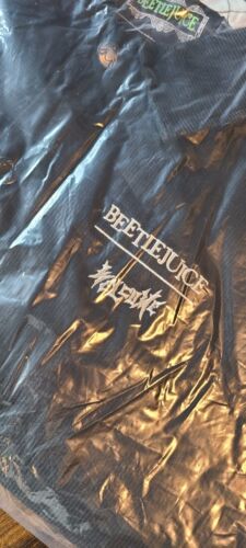 Welcome x Beetlejuice Sandworm Corduroy Black Coach Jacket Satin Lining - LARGE