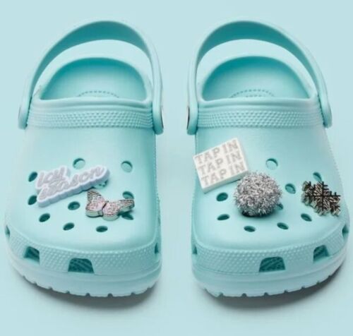 Crocs x Saweetie Icy Classic Clog Mens 7/ Women's 9 Special Jibbitz Bundle Pack