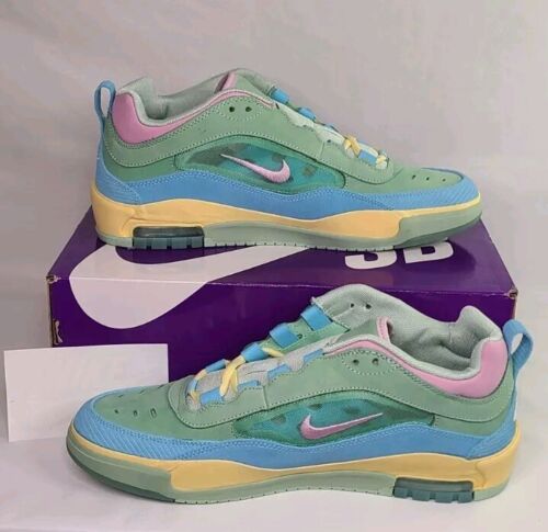 Nike SB Air Max Ishod Wair QS x Verdy Visty | Mens Sz 12 | Blue Gaze Pink Green