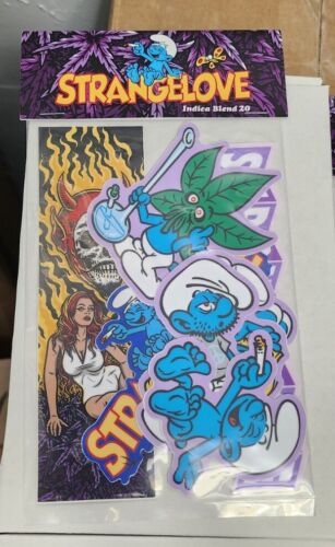 Strangelove 420 Skateboards Sean Cliver Series #20 Decal Stickers INDICA BLEND
