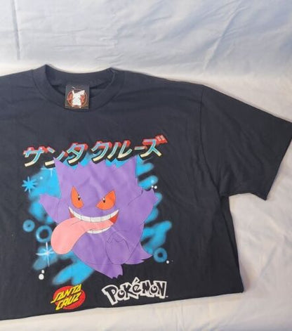 Santa Cruz x Pokémon Ghost Type 3 Gengar T Shirt Mens Size Large Black Blind Bag